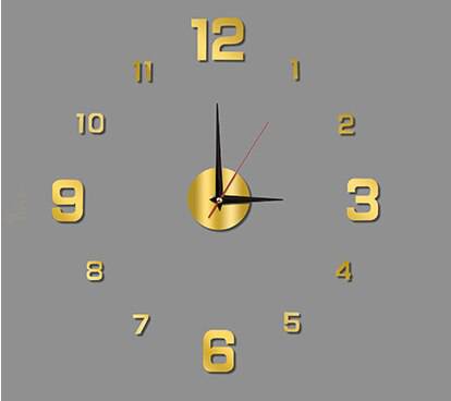 Luminous Wall Clock Large Watch Horloge 3D DIY Acrylic Mirror Stickers Quartz - TheWellBeing4All
