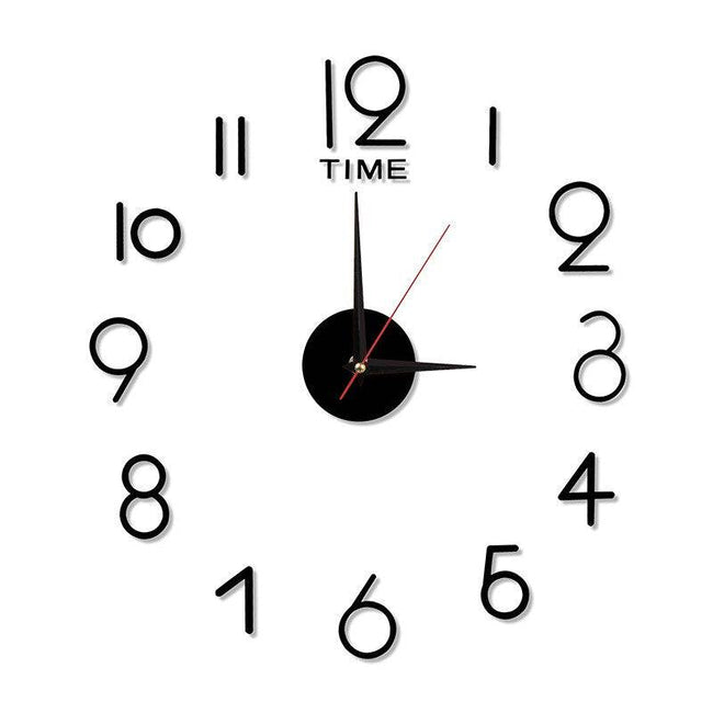 Luminous Wall Clock Large Watch Horloge 3D DIY Acrylic Mirror Stickers Quartz - TheWellBeing4All