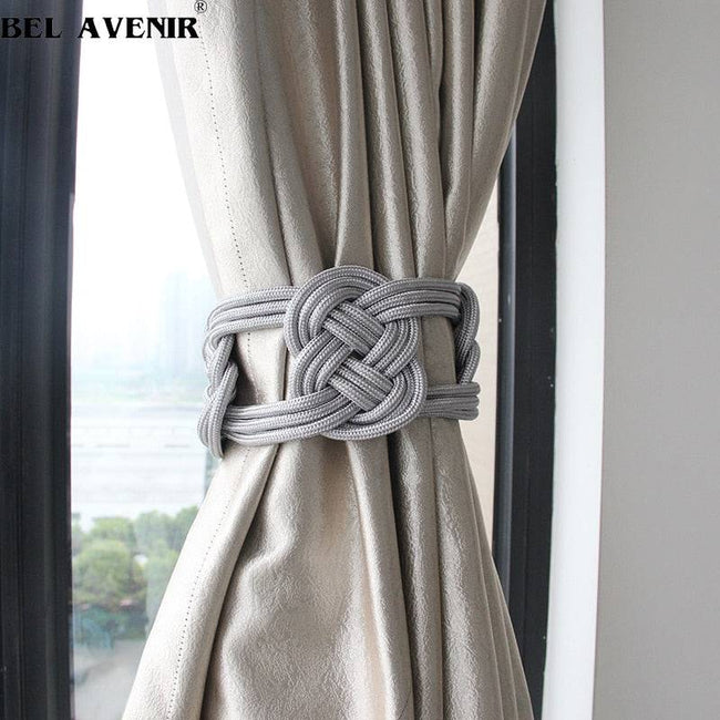 Polyester Curtain Tieback Handmade Weave Curtain Rope Buckle Chinese Knot Curtains Holdback Bandage - TheWellBeing4All