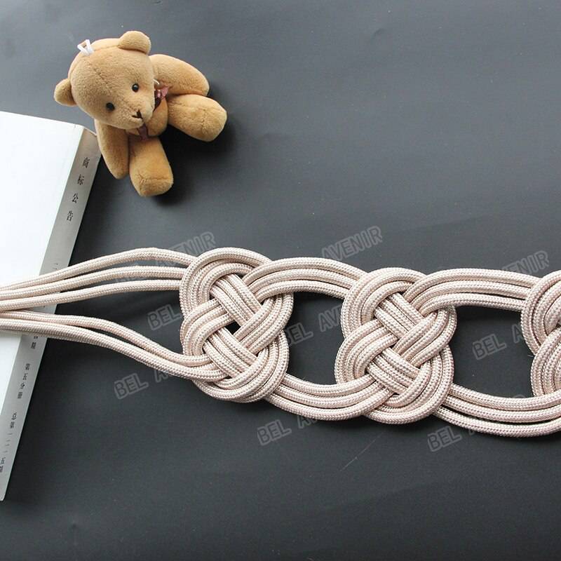 Polyester Curtain Tieback Handmade Weave Curtain Rope Buckle Chinese Knot Curtains Holdback Bandage - TheWellBeing4All