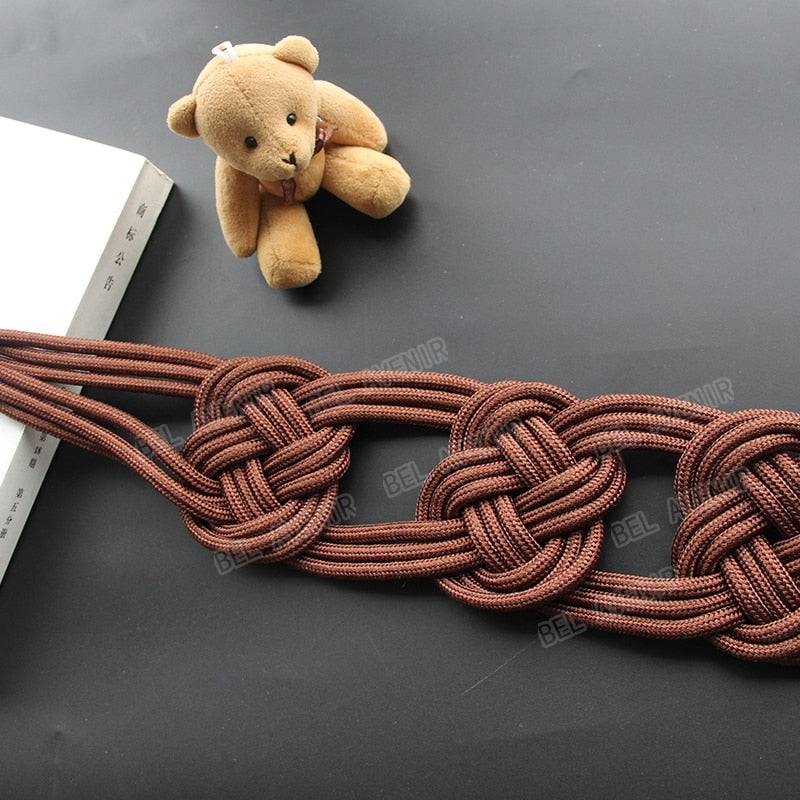 Polyester Curtain Tieback Handmade Weave Curtain Rope Buckle Chinese Knot Curtains Holdback Bandage - TheWellBeing4All