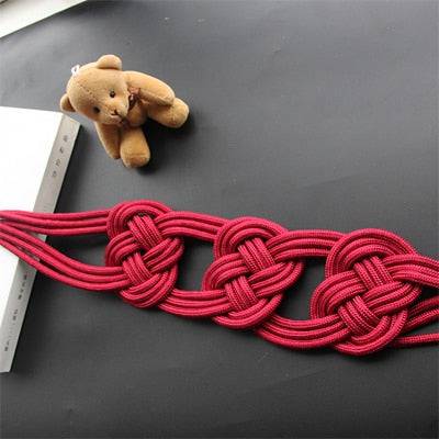 Polyester Curtain Tieback Handmade Weave Curtain Rope Buckle Chinese Knot Curtains Holdback Bandage - TheWellBeing4All