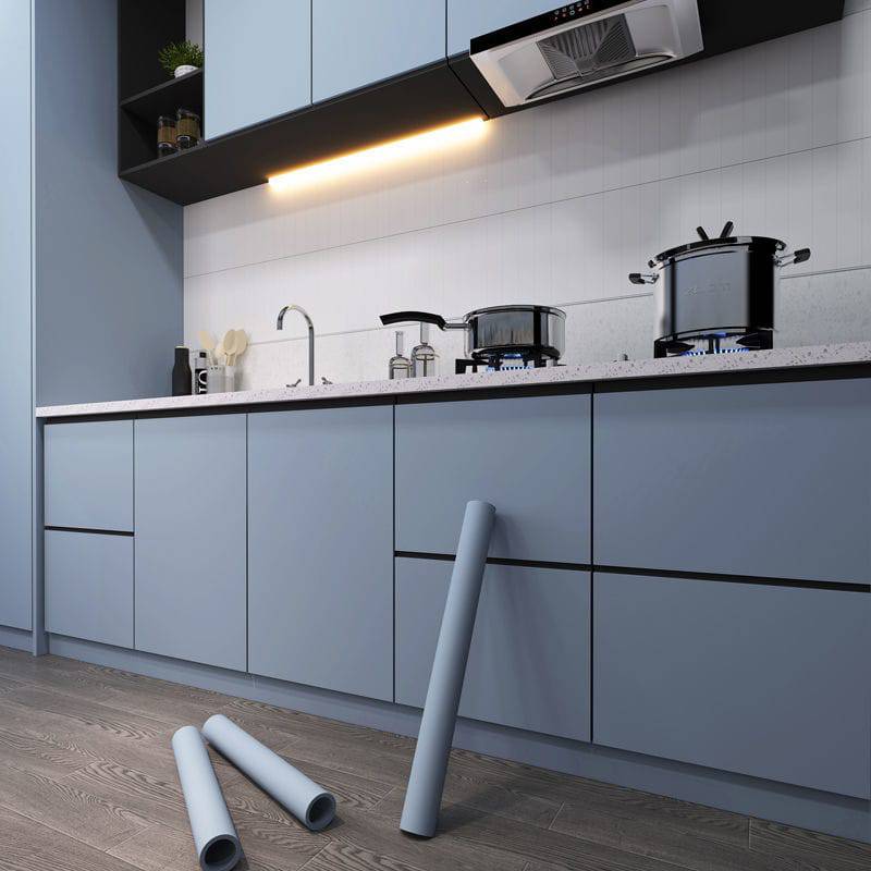 Self Adhesive Cabinet Home Wallpapers Solid Color Waterproof Wall Stickers Vinyl Film Contact Paper Kitchen Home Decor - TheWellBeing4All