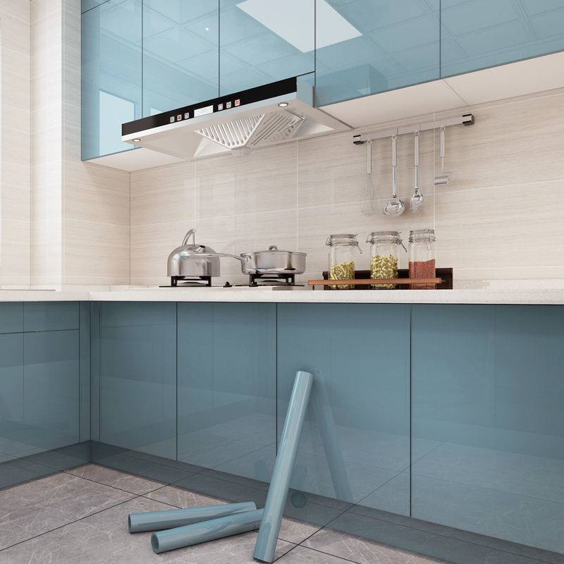 Self Adhesive Cabinet Home Wallpapers Solid Color Waterproof Wall Stickers Vinyl Film Contact Paper Kitchen Home Decor - TheWellBeing4All