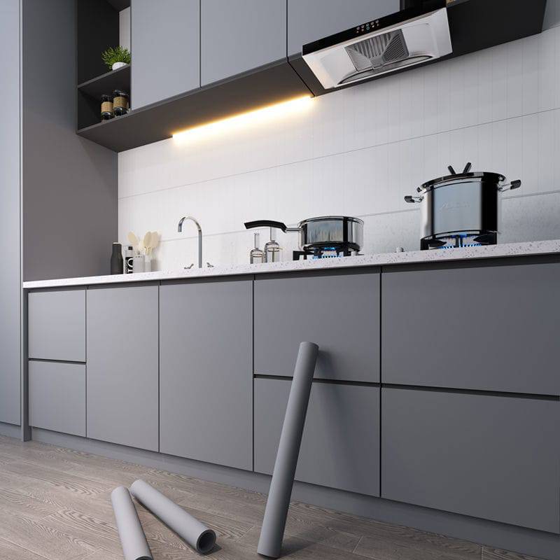 Self Adhesive Cabinet Home Wallpapers Solid Color Waterproof Wall Stickers Vinyl Film Contact Paper Kitchen Home Decor - TheWellBeing4All