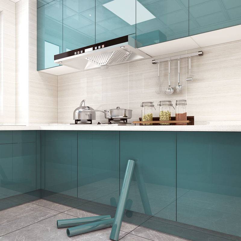 Self Adhesive Cabinet Home Wallpapers Solid Color Waterproof Wall Stickers Vinyl Film Contact Paper Kitchen Home Decor - TheWellBeing4All