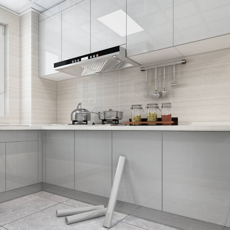 Self Adhesive Cabinet Home Wallpapers Solid Color Waterproof Wall Stickers Vinyl Film Contact Paper Kitchen Home Decor - TheWellBeing4All