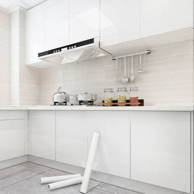 Self Adhesive Cabinet Home Wallpapers Solid Color Waterproof Wall Stickers Vinyl Film Contact Paper Kitchen Home Decor - TheWellBeing4All