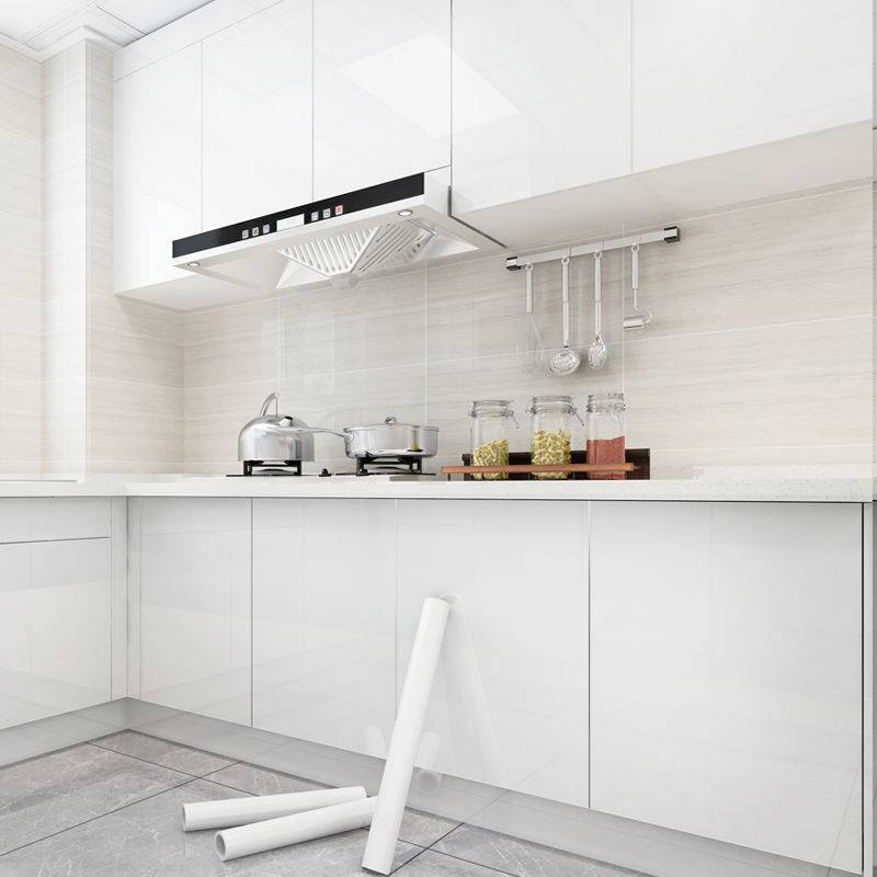 Self Adhesive Cabinet Home Wallpapers Solid Color Waterproof Wall Stickers Vinyl Film Contact Paper Kitchen Home Decor - TheWellBeing4All