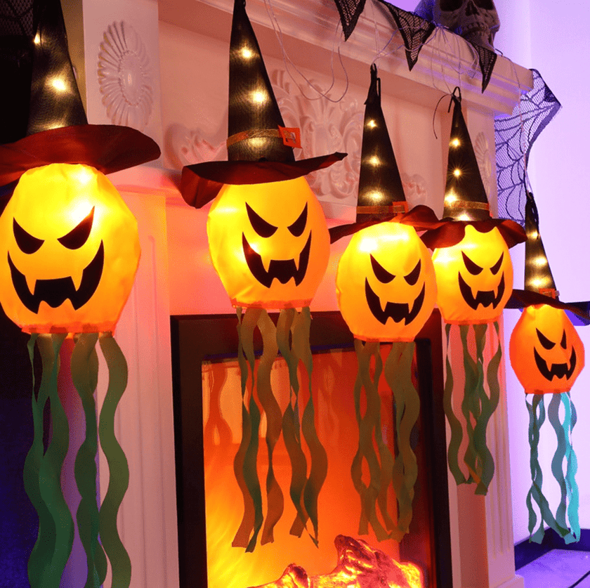Enchanting LED Halloween Decoration: Glowing Ghost Hat Lamp for Festive Ambiance - TheWellBeing4All