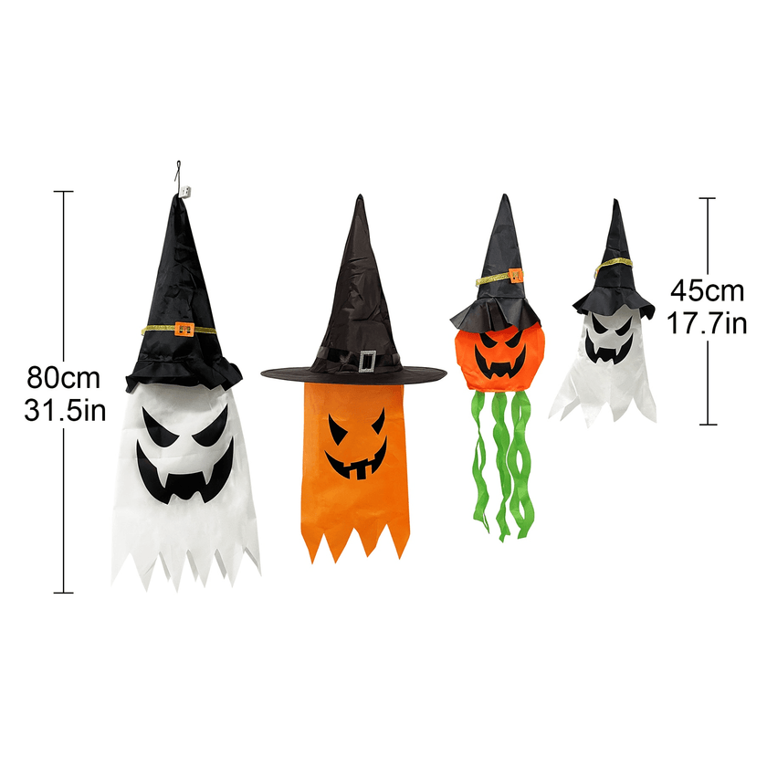 Enchanting LED Halloween Decoration: Glowing Ghost Hat Lamp for Festive Ambiance - TheWellBeing4All