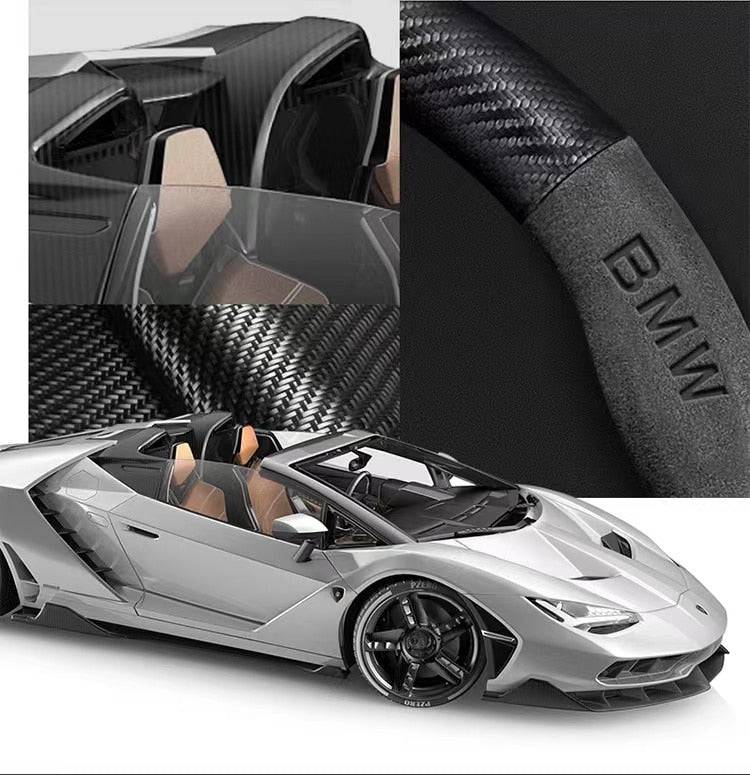 Car Turn fur Carbon Fiber Steering Wheel Cover For BMW M Performance F20 F22 F30 F32 F10 F13 F80 F82 E70 M3 M4 F25 F26 F15 F16 - TheWellBeing4All