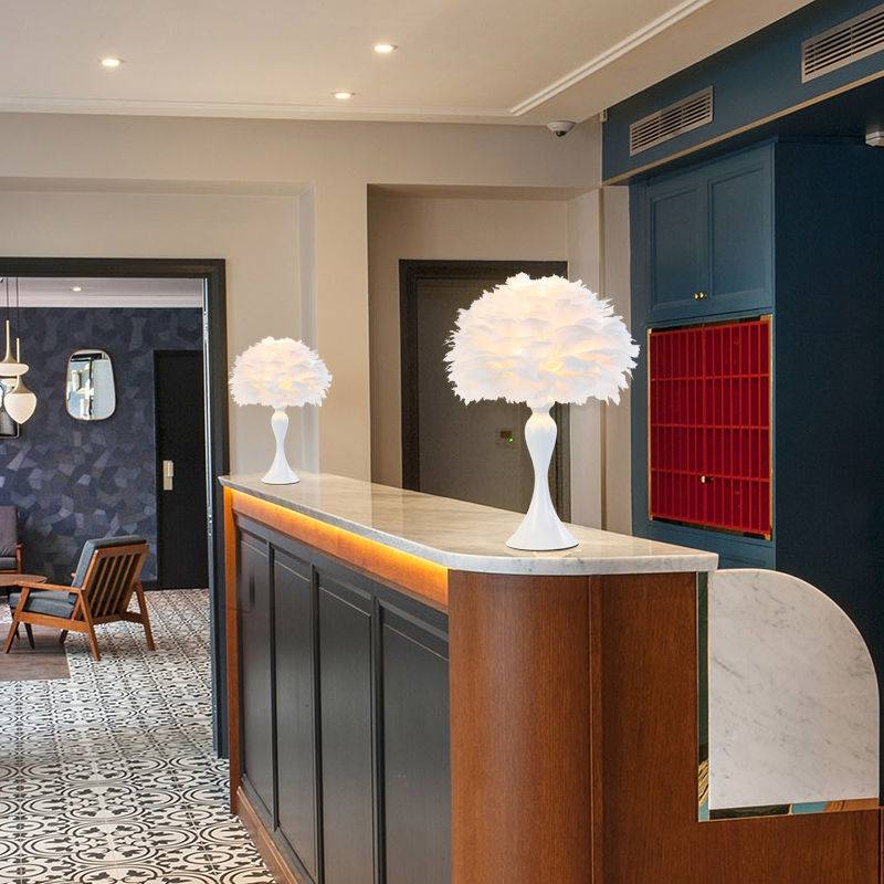 Feather Table Lamp Led Lampe for Bedroom Living Room Bedside Desk Decoration Night Light Warm Cute Lamp Escritorio Modern Art - TheWellBeing4All