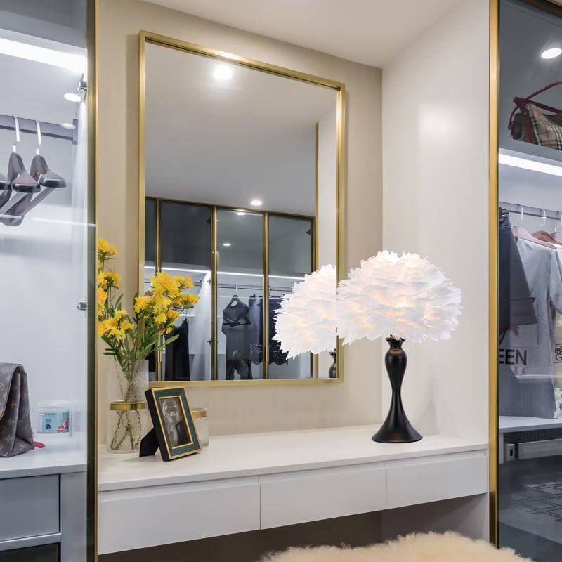 Feather Table Lamp Led Lampe for Bedroom Living Room Bedside Desk Decoration Night Light Warm Cute Lamp Escritorio Modern Art - TheWellBeing4All