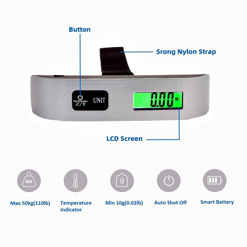 Portable Scale Digital LCD Display Travel Weighs Baggage Bag Weight Balance - TheWellBeing4All