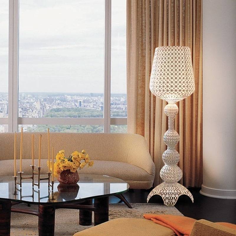 Italy Design Kartell Kabuki Table Lamps Acrylic Desk Lights Art Decor LED Standing Light Living Room Bedroom Hollow Floor Light - TheWellBeing4All