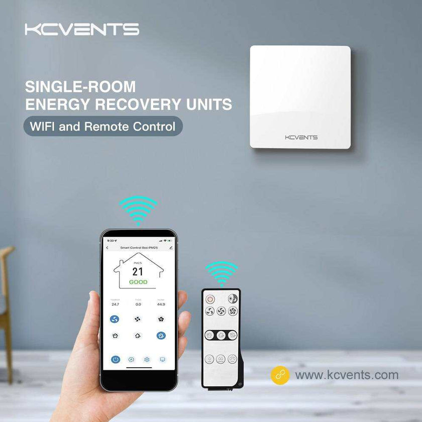 Single Room Ventilator Wall Mounted Recuperator Heat Recovery  