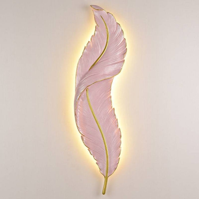 Nordic Decorative Modern Luxury Lamp Bedroom LED Feather Wall Sconces - TheWellBeing4All