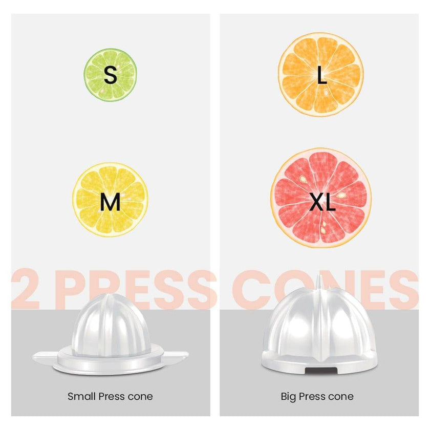 MIUI Citrus Juicer,200W Stainless Steel Orange Lemon Electric Set Juicer,Hard-core Press juicer,Aluminum Die -casting Handle - TheWellBeing4All