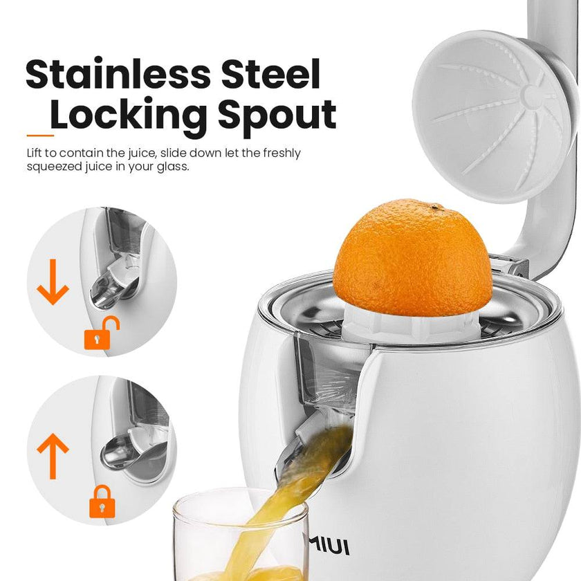 MIUI Citrus Juicer,200W Stainless Steel Orange Lemon Electric Set Juicer,Hard-core Press juicer,Aluminum Die -casting Handle - TheWellBeing4All