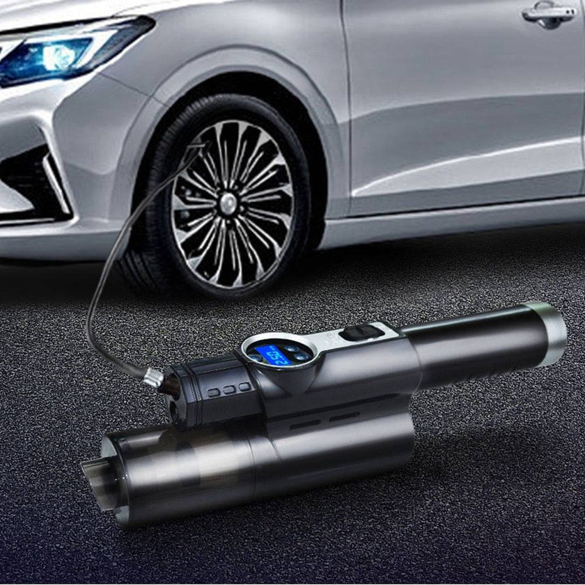 Multi Function Car Vacuum Cleaner and Inflator Pump Portable Dual Use Car Auto Inflatable Air Compressor - TheWellBeing4All