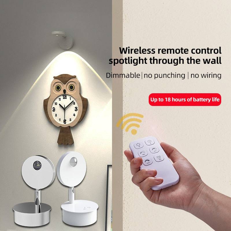 LED Wall Lamp Indoor Decorate Remote Dimmable Mural lighting photo for living room With USB Recharge Stairs lighting Wall Light - TheWellBeing4All