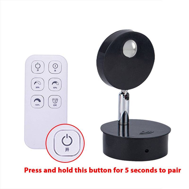 LED Wall Lamp Indoor Decorate Remote Dimmable Mural lighting photo for living room With USB Recharge Stairs lighting Wall Light - TheWellBeing4All