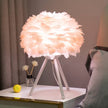 Modern Feather Bedroom Table Lamp - Perfect for Romantic Christmas, Wedding, and Living Room Decor