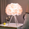 Modern Feather Bedroom Table Lamp - Perfect for Romantic Christmas, Wedding, and Living Room Decor