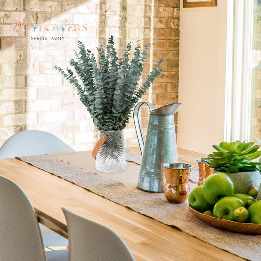 Natural Eucalyptus Leaf Dried Flowers Bouquet Boho Home Decor Dry Eucalyptus Flower 10 pcs - TheWellBeing4All