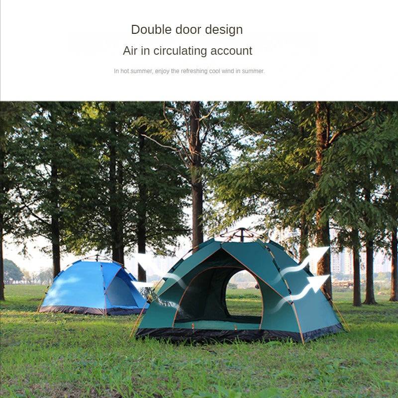 Convenient 3-4 Person Automatic Camping Tent for Family Adventures - TheWellBeing4All