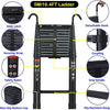 3.2M-6.2M Heavy Duty Aluminum Telescopic Ladder - Dual Mode A-Frame & Extension Ladder with Detachable Hooks, Anti-Slip Steps, 150kg Capacity, Compact Foldable Design - TheWellBeing4All