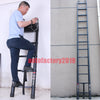3.2M-6.2M Heavy Duty Aluminum Telescopic Ladder - Dual Mode A-Frame & Extension Ladder with Detachable Hooks, Anti-Slip Steps, 150kg Capacity, Compact Foldable Design - TheWellBeing4All