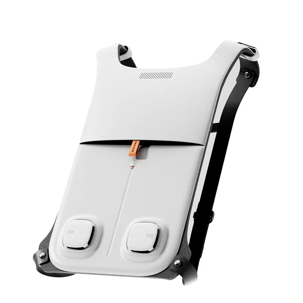 Air Cooling Vest with Fan - White Cooling Vest for Hot Weather, 900g Wearable AC Vest for Workers (46x27cm, Quick Dry, Windproof, Unisex Summer Gear) - TheWellBeing4All