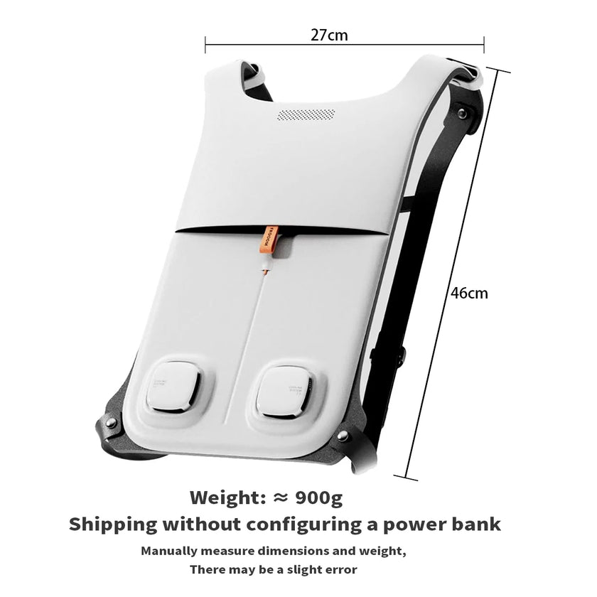 Air Cooling Vest with Fan - White Cooling Vest for Hot Weather, 900g Wearable AC Vest for Workers (46x27cm, Quick Dry, Windproof, Unisex Summer Gear) - TheWellBeing4All