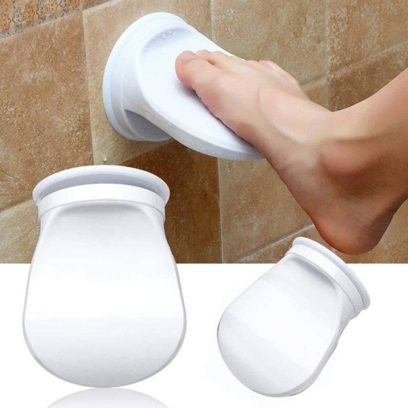 Durable Plastic Shower Footrest with Strong Suction Cups - TheWellBeing4All