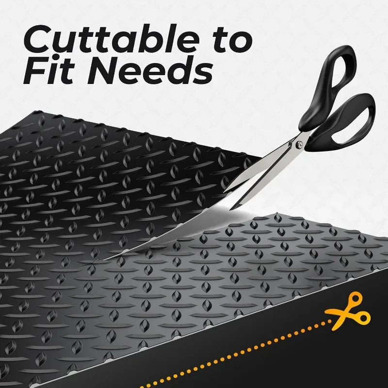 Heavy-Duty Diamond Plate Garage Mat – 7.8x20FT, 2.8mm Thick Vinyl Flooring Roll for SUVs, Trucks & Workshops (156 SQFT, Slip-Resistant, Waterproof) - TheWellBeing4All