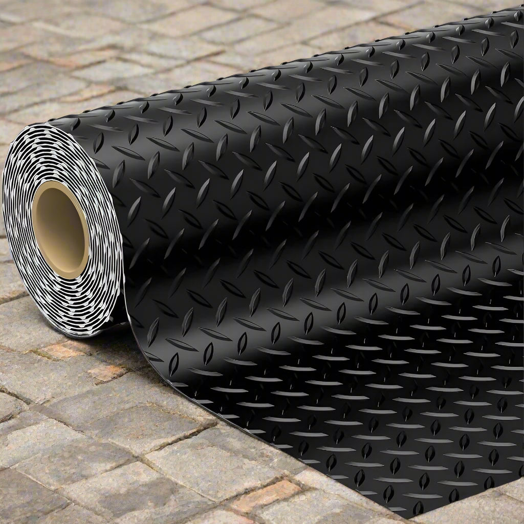 Heavy-Duty Diamond Plate Garage Mat – 7.8x20FT, 2.8mm Thick Vinyl Flooring Roll for SUVs, Trucks & Workshops (156 SQFT, Slip-Resistant, Waterproof) - TheWellBeing4All