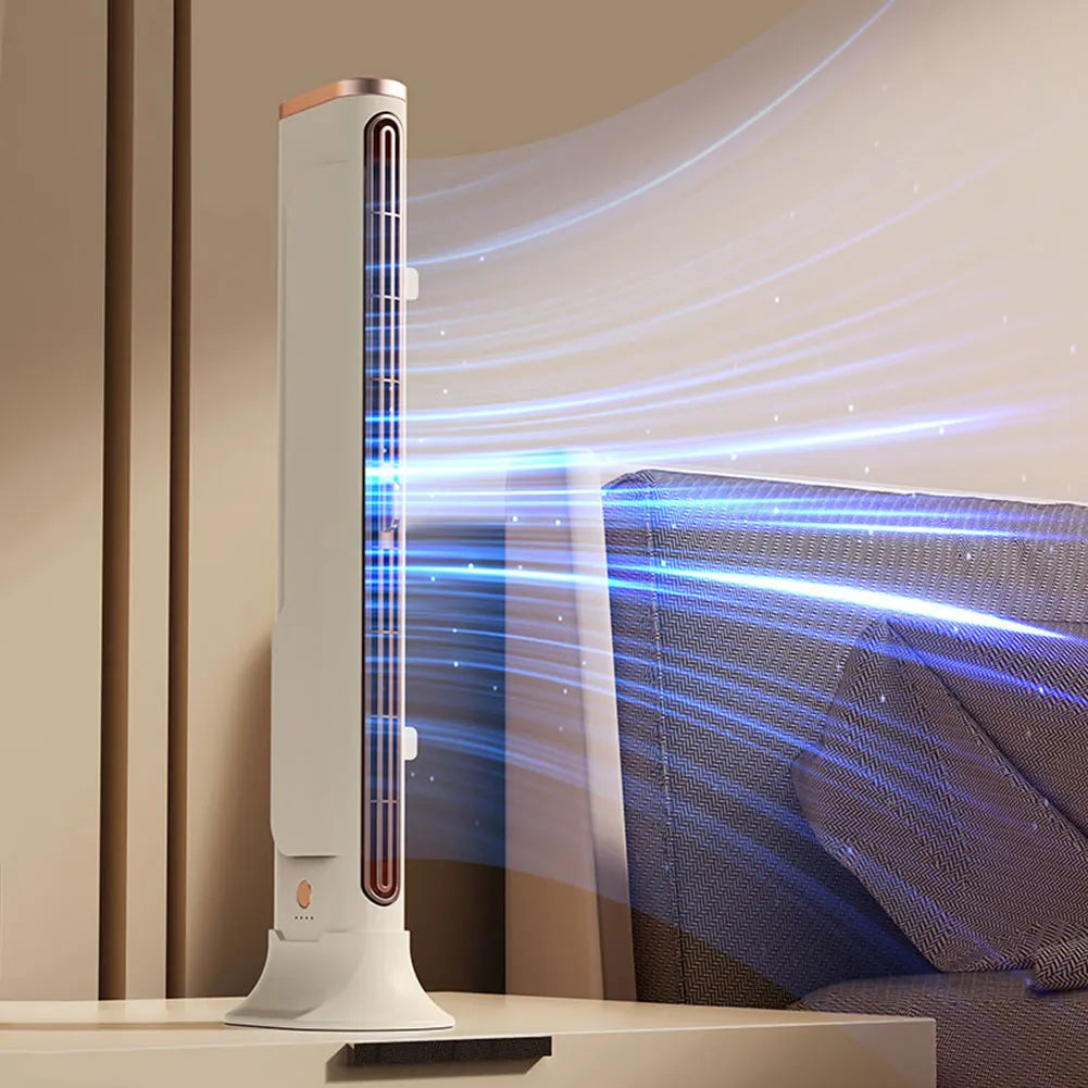 Portable Bladeless Tower Fan - 3-Speed USB Clip-On Fan for Monitor/Desk | Quiet Cooling for Office, Bedroom & Home (14.5