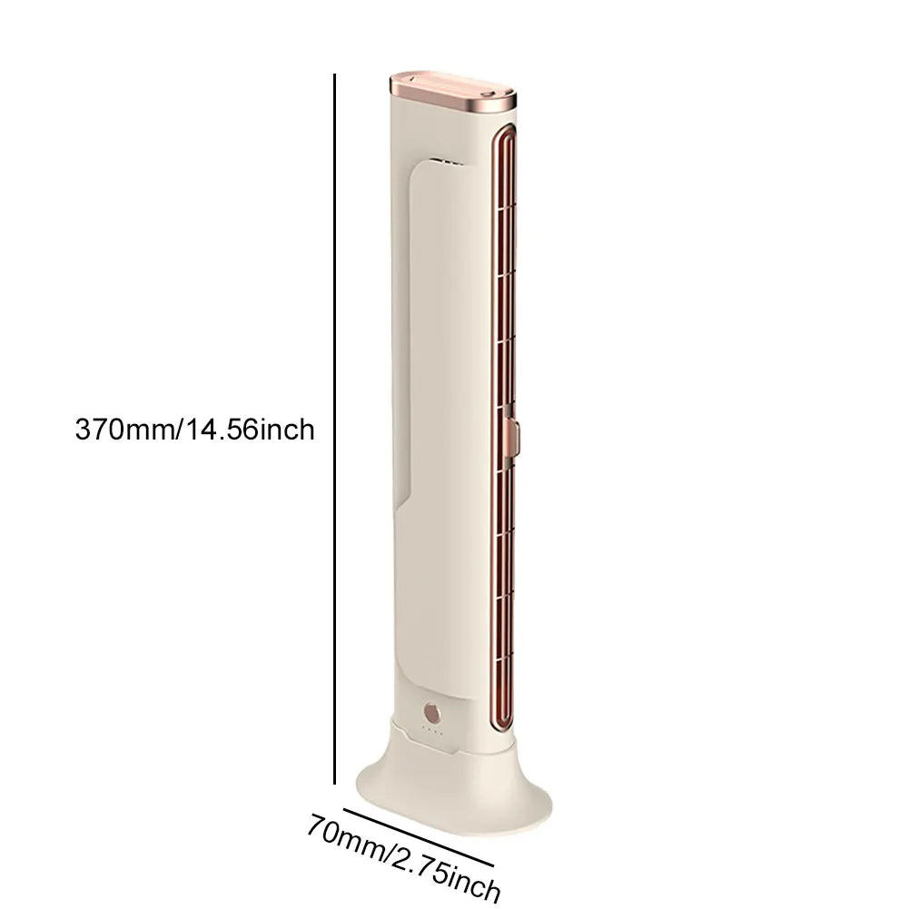 Portable Bladeless Tower Fan - 3-Speed USB Clip-On Fan for Monitor/Desk | Quiet Cooling for Office, Bedroom & Home (14.5