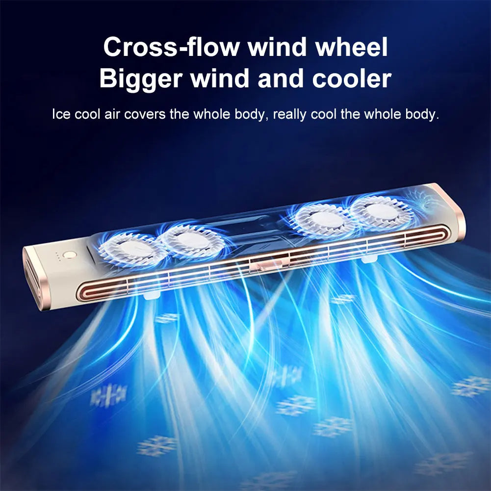 Portable Bladeless Tower Fan - 3-Speed USB Clip-On Fan for Monitor/Desk | Quiet Cooling for Office, Bedroom & Home (14.5