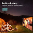 Portable Projector: Handheld, Real 3D, Built-in Battery, WiFi Display, Hi-Fi Speakers - TheWellBeing4All