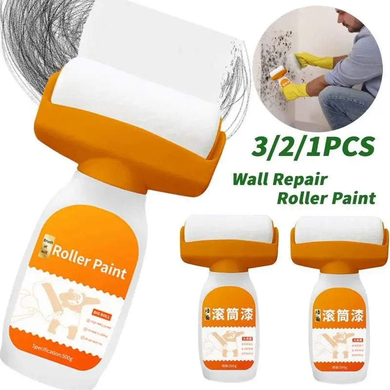 Antibacterial Wall Paint Roller – Water-Based Latex Repair Brush for Interior Walls | 500g White Paint | Crack & Scratch Cover | Eco-Friendly & Low-Odor - TheWellBeing4All