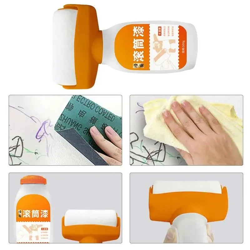 Antibacterial Wall Paint Roller – Water-Based Latex Repair Brush for Interior Walls | 500g White Paint | Crack & Scratch Cover | Eco-Friendly & Low-Odor - TheWellBeing4All