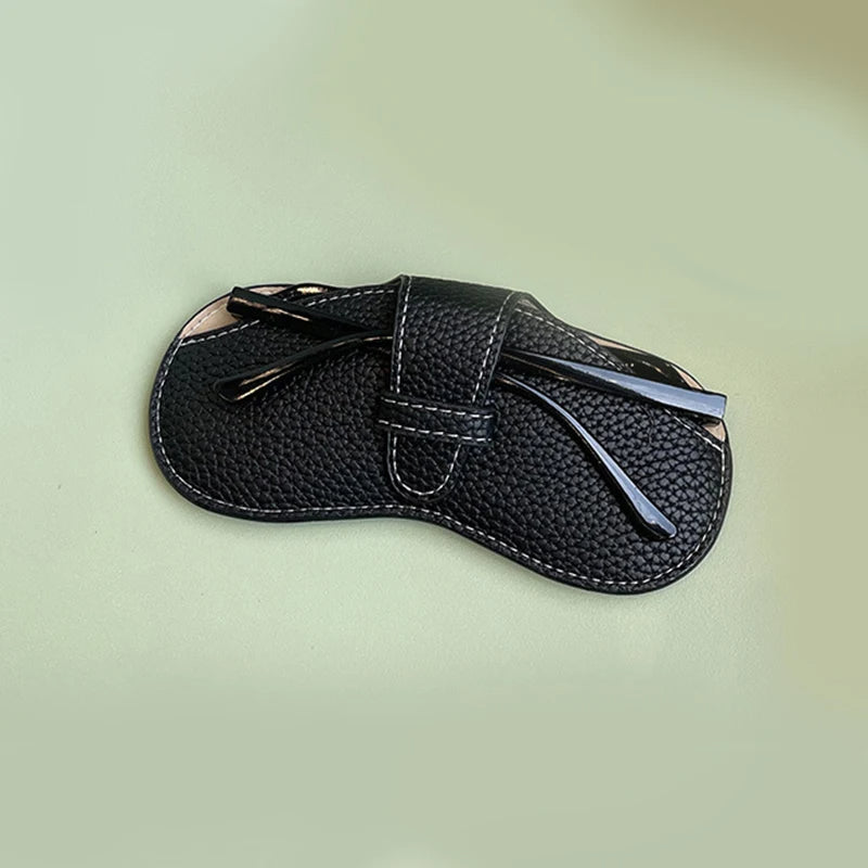 Luxury Vegan Leather Glasses Pouch – Fashionable PU Eyewear Case for Women & Men, Soft Sunglasses Holder (17.5x8cm, Scratch-Proof) - TheWellBeing4All
