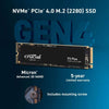 Crucial P3 Plus PCIe Gen4x4 3D NAND NVMe M.2 SSD - High Performance Storage