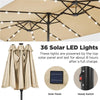 15ft Solar LED Rectangle Patio Umbrella – Heavy-Duty Outdoor Market Umbrella with 36 Lights, Base Included & Wind-Resistant Design - TheWellBeing4All