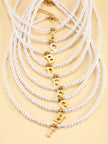 Custom Name Necklace – Stainless Steel Initial Pendant & Simulated Pearls Choker, DIY Adjustable Jewelry for Women - TheWellBeing4All