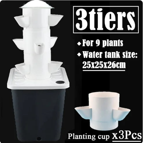 Hydroponic Growing System DIY | Detachable Home Garden Greenhouse Vertical Tower - TheWellBeing4All