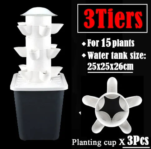 Hydroponic Growing System DIY | Detachable Home Garden Greenhouse Vertical Tower - TheWellBeing4All